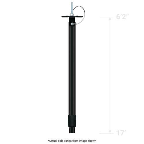 Taylors Com 17ft Telescoping Ceiling Mount Camera Pole 2Pack Black