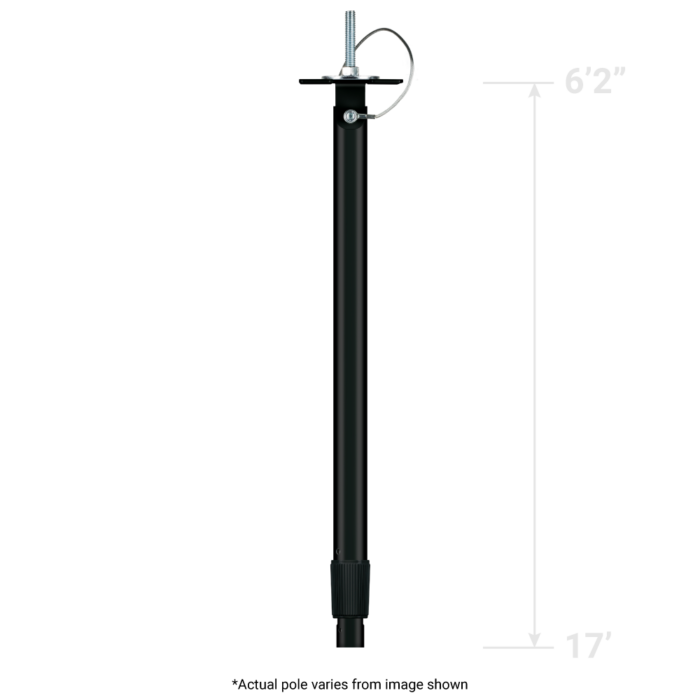 Taylors Com 17ft Telescoping Ceiling Mount Camera Pole 2Pack Black