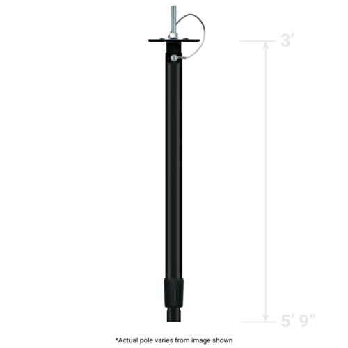 Taylors Com 6ft Telescoping Ceiling Mount Camera Pole Black 2Pack